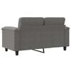 vidaXL 2-Seater Sofa Dark Grey 120 cm Microfibre Fabric