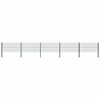 vidaXL Fence Panel with Posts Iron 867x80 cm Green