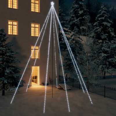 vidaXL Christmas Tree Lights Indoor Outdoor 1300 LEDs Cold White 8 m