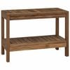 vidaXL Bathroom Side Table Natural 60 x 30 x 45 cm Solid Teak Wood