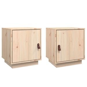 vidaXL Bedside Cabinets 2 pcs 40x34x45 cm Solid Wood Pine