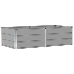 vidaXL Planter Light Grey 160 x 80 x 45 cm Steel