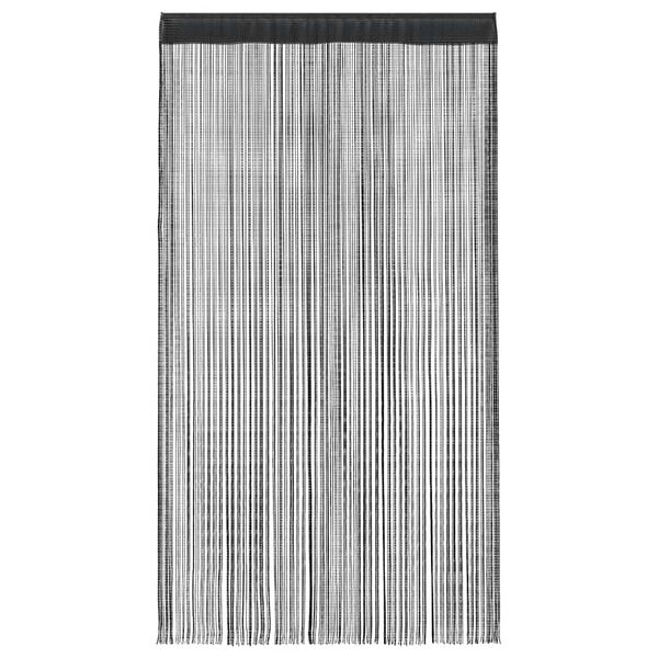 vidaXL String Curtains 2 pcs 100x250 cm Black