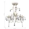 vidaXL Crystal Pendant Ceiling Lamp Chandeliers 2 pcs Elegant White
