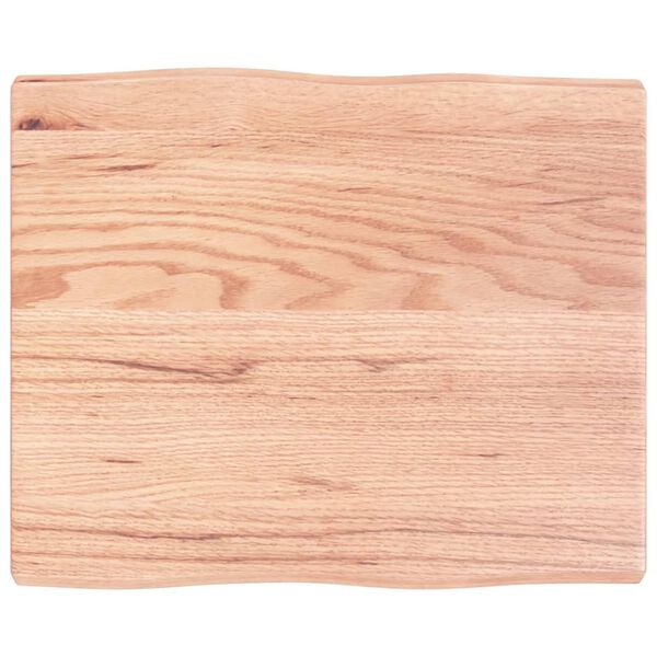 vidaXL Table Top Light Brown 60x50x(2-4) cm Treated Solid Wood Live Edge