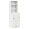 vidaXL Bedside Cabinet White 39x35x125 cm Engineered Wood