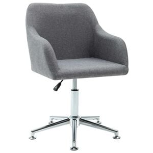vidaXL Office Chair | Light Grey | Polyester | Height-Adjustable | Office Chair
