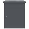 vidaXL Parcel Drop Box with Storage Anthracite 47.5 x 38 x 59 cm Steel