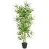 vidaXL Artificial Plant | Green | Fabric, Plastic, Iron, Real Bamboo | 120 cm