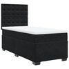 vidaXL Box Spring Bed with Mattress Black King Single Velvet