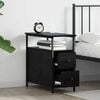 vidaXL Bedside Cabinet Black oak 30 x 60 x 60 cm Engineered wood