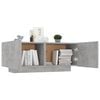 vidaXL Bedside Cabinet Concrete Grey 100x35x40 cm Engineered Wood