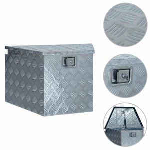 vidaXL Aluminium Box 737/381x410x460 mm Silver