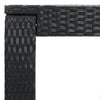 vidaXL 3 Piece Outdoor Bar Set with Armrest Poly Rattan Black
