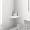 vidaXL Floating Corner Shelf White 25x25x3.8 cm MDF