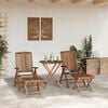 vidaXL Garden Dining Set 4 pcs Brown Solid Teak Wood