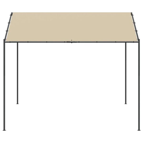 vidaXL Canopy Tent Beige 4x4 m Steel and Fabric