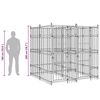 vidaXL Outdoor Dog Kennel Steel 3.69 m&sup2;
