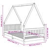 vidaXL Kids Bed Frame 90x190 cm Solid Wood Pine