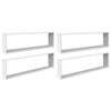 vidaXL Wall Cube Shelf 4 pcs White 100x15x30 cm Engineered Wood