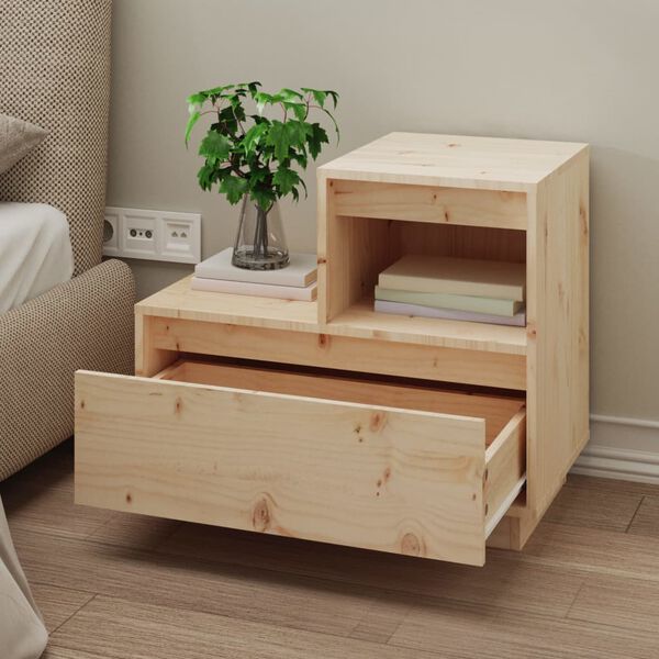 vidaXL Bedside Cabinets 2 pcs 60x34x51 cm Solid Wood Pine
