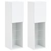 vidaXL 2 Piece TV Cabinet Set with LED Lights White 30,5x30x102 cm