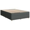 vidaXL Box Spring Bed with Mattress Dark Grey Queen Fabric