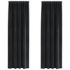 vidaXL Blackout Curtains 2 pcs Black 140 x 245 cm Velvet