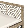 vidaXL 9 Piece Garden Dining Set with Cushions Beige Poly Rattan