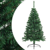 vidaXL Artificial Half Christmas Tree with Stand Green 120 cm PVC