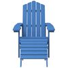 vidaXL Garden Adirondack Chair with Footstool & Table HDPE Aqua Blue