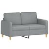 vidaXL 3 Piece Sofa Set with Pillows Light Grey Fabric