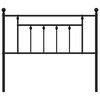 vidaXL Metal Replace Headboard Black 107 cm