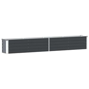 vidaXL Raised Bed | Anthracite | Galvanised Steel | 320x40x45 cm | Durable
