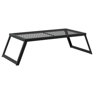 vidaXL Foldable Camping Grill 58 x 31 x 2 cm Alloy Steel Black