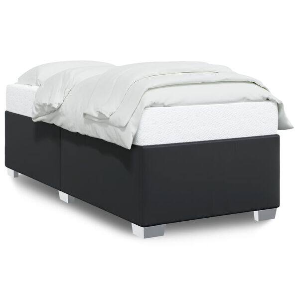 vidaXL Bed Frame without Mattress Black 90x190 cm Faux Leather