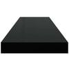 vidaXL Floating Wall Shelves 2 pcs Black 80x23.5x3.8 cm MDF