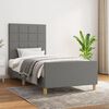vidaXL Bed Frame without Mattress Dark Grey 107x203 cm King Single Size Fabric