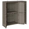 vidaXL Storage Cabinet with Shelf Grey 100 x 36 x 102 cm Rattan