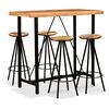 vidaXL Bar Set | Natural wood, Black