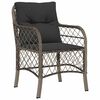 vidaXL 9 Piece Garden Dining Set with Cushions Grey Poly Rattan