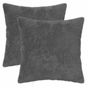 vidaXL Cushion Cover 2 pcs HEERLEN Dark Grey 40 x 40 cm