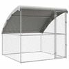 vidaXL Dog Kennel with Storage Silver 2 x 2 x 2 m Galvanised steel