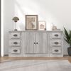 vidaXL Sideboards 3 pcs Grey Sonoma Engineered Wood
