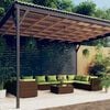 vidaXL 11 Piece Garden Lounge Set with Cushions Poly Rattan Brown