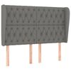 vidaXL Headboard with Ears Dark Grey 163 cm Fabric
