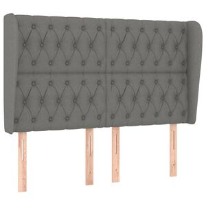 vidaXL Headboard with Ears Dark Grey 163 cm Fabric