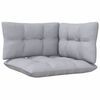 vidaXL Garden Corner Sofa with Grey Cushions Solid Pinewood