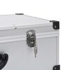 vidaXL CD Case for 80 CDs Aluminium ABS Silver