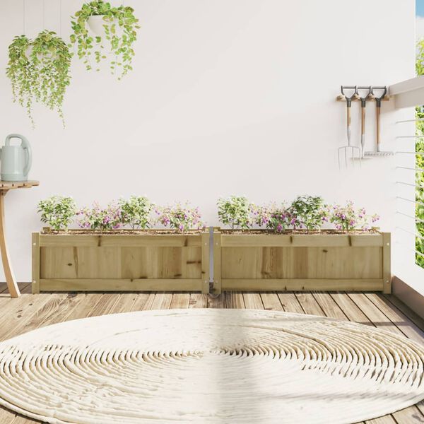 vidaXL Garden Planters 2 pcs Impregnated Wood Pine